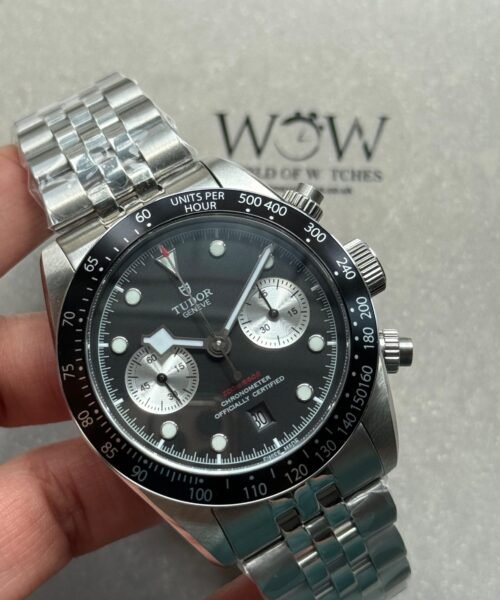 Black Bay Chrono M79360N SS ZF 1:1 Best Edition Black Dial On SS Bracelet DD7750 - Image 3