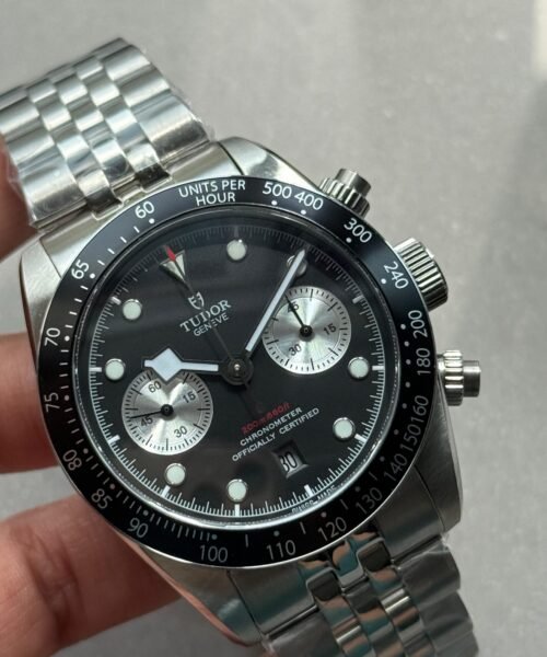 Black Bay Chrono M79360N SS ZF 1:1 Best Edition Black Dial On SS Bracelet DD7750 - Image 2