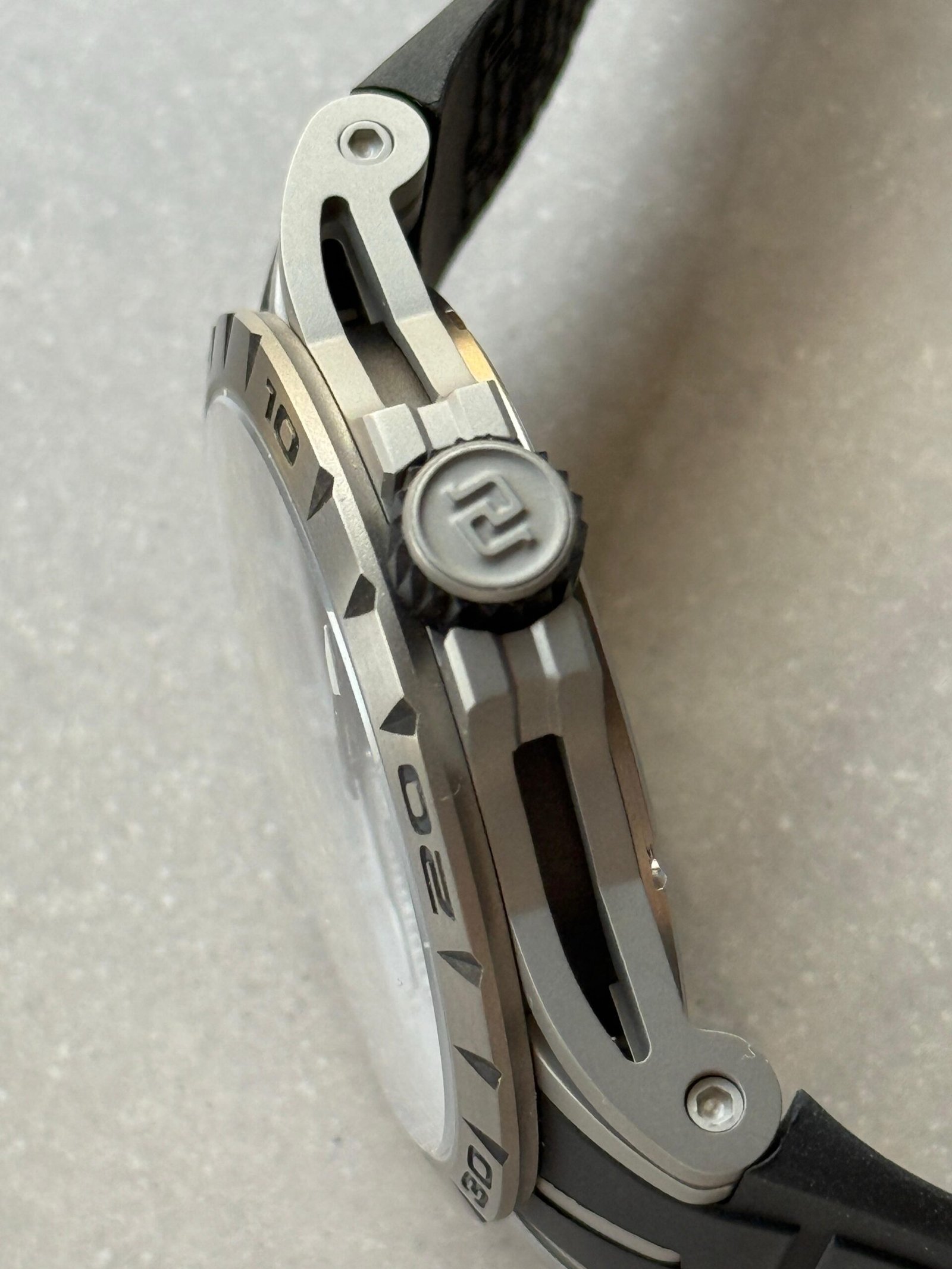 Excalibur Titanium Bezel BBR Best Edition Titanium Skeleton Dial on Black rubber Strap A2136 Tourbillon V4 - Image 11
