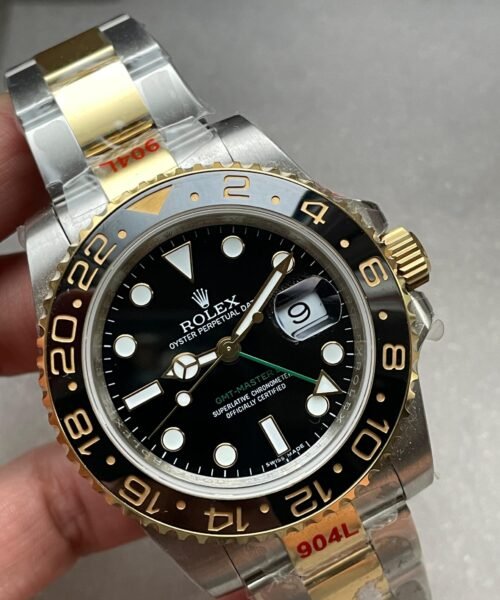 GMT-Master II 116713 LN Black Ceramic 904L Steel Wrapped Gold GMF 1:1 Best Edition SA3186 CHS V3 - Image 2