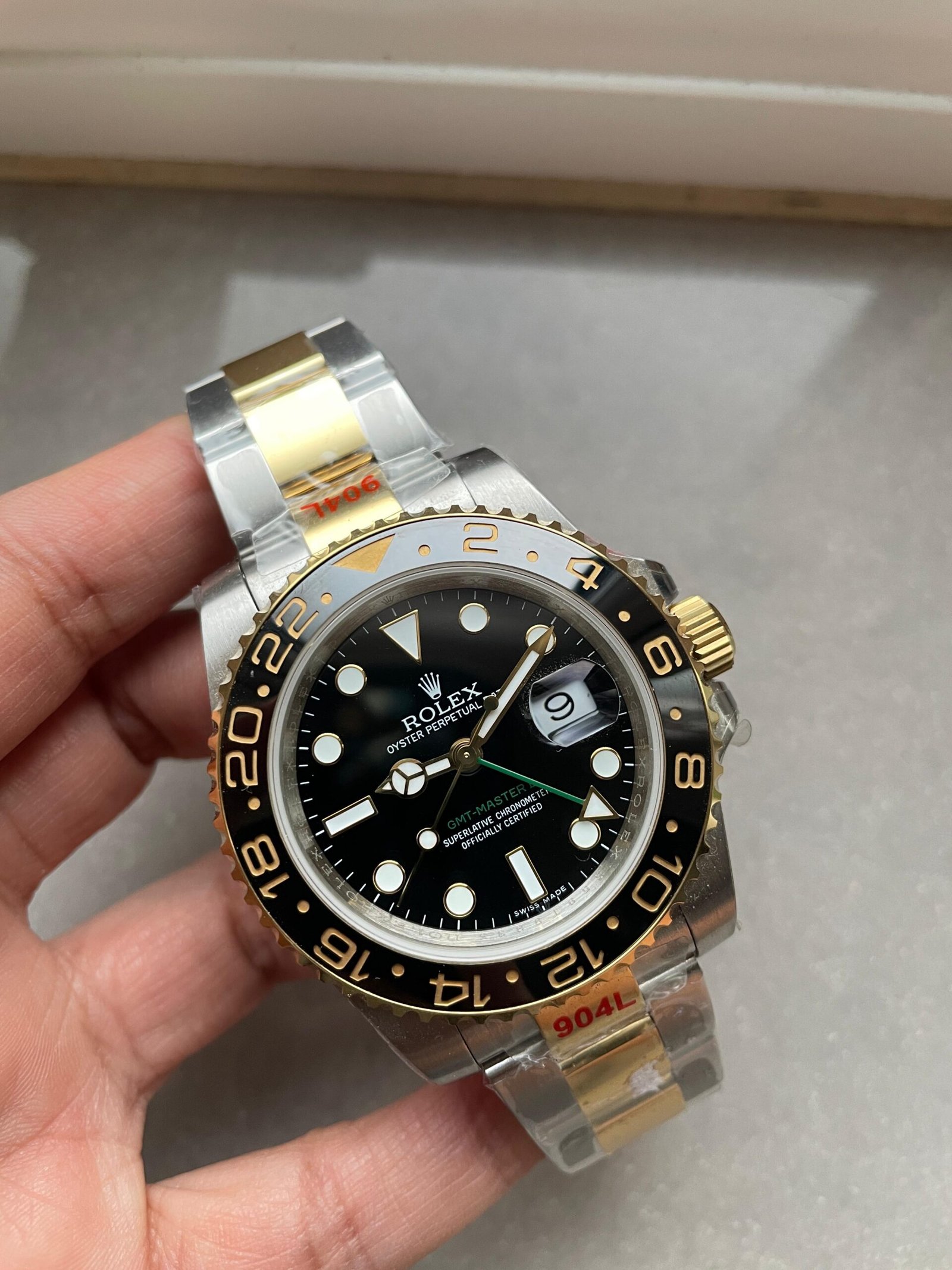GMT-Master II 116713 LN Black Ceramic 904L Steel Wrapped Gold GMF 1:1 Best Edition SA3186 CHS V3