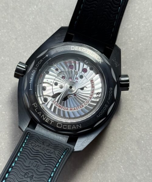 Planet Ocean 45.5mm GMT Worldtimer Real Ceramic VSF Best Edition Black/blue Dial On Black Rubber Strap 8938 - Image 13