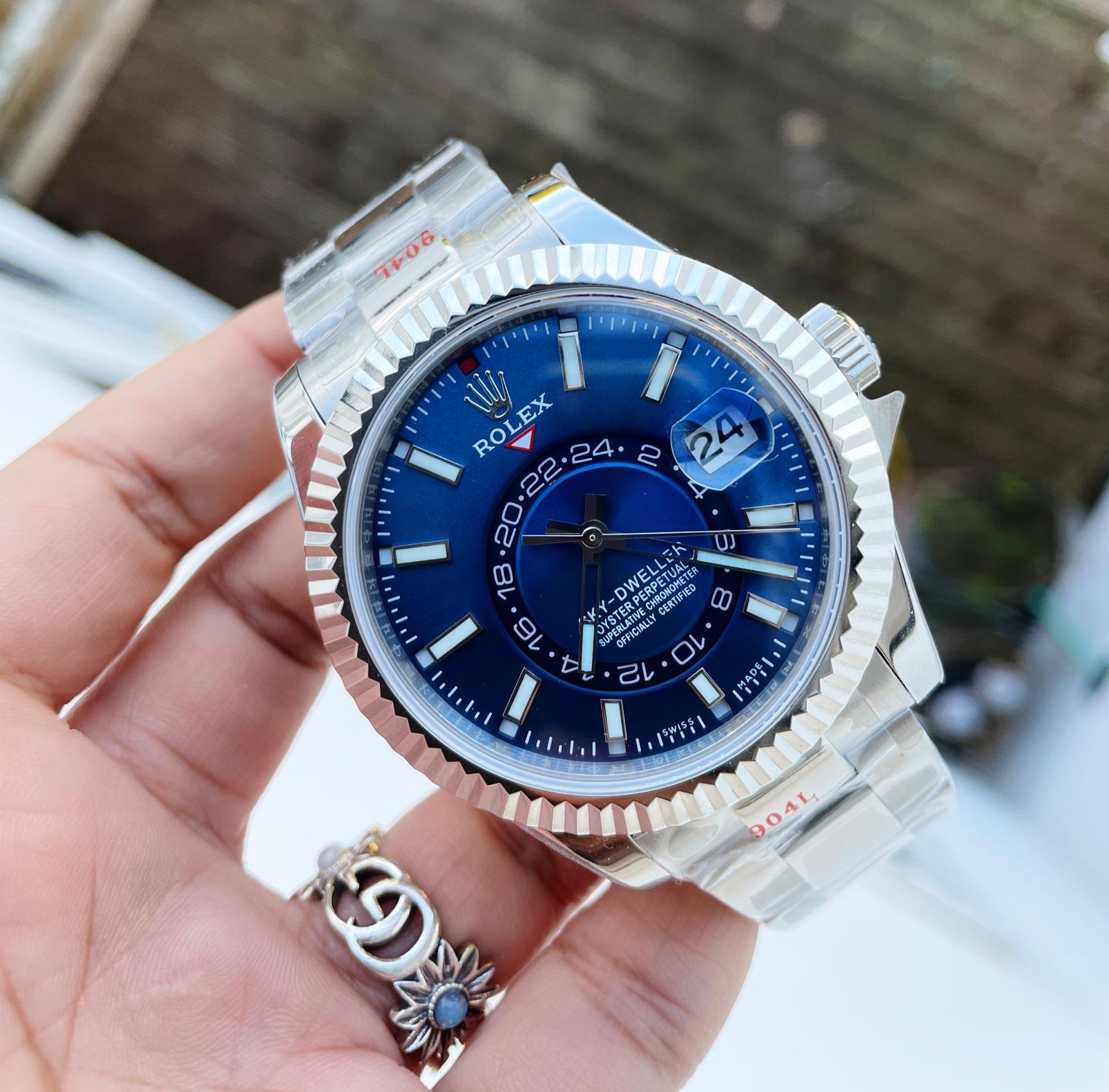 Sky-Dweller 326935 SS Blue Dial on SS Oyster Bracelet Noob Asian 23J