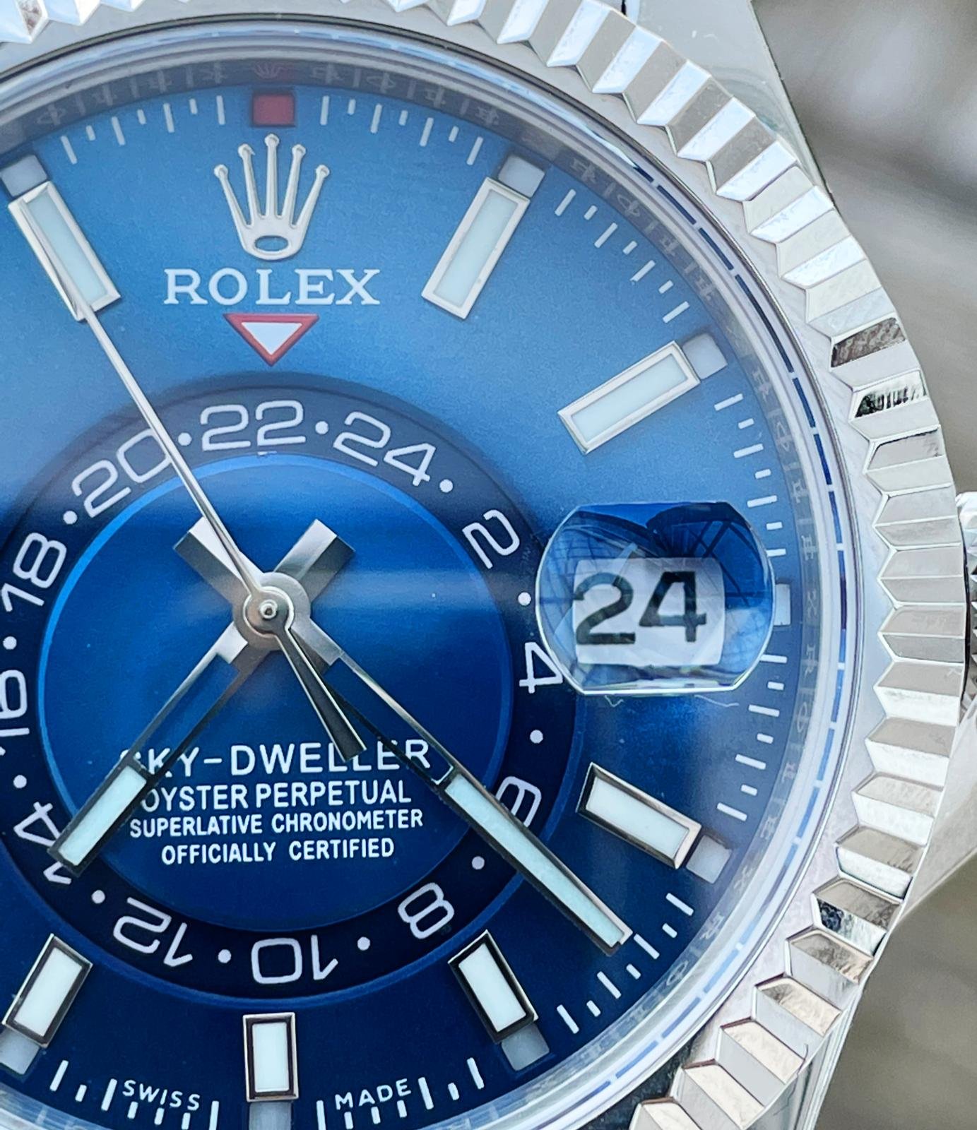 Sky-Dweller 326935 SS Blue Dial on SS Oyster Bracelet Noob Asian 23J - Image 4