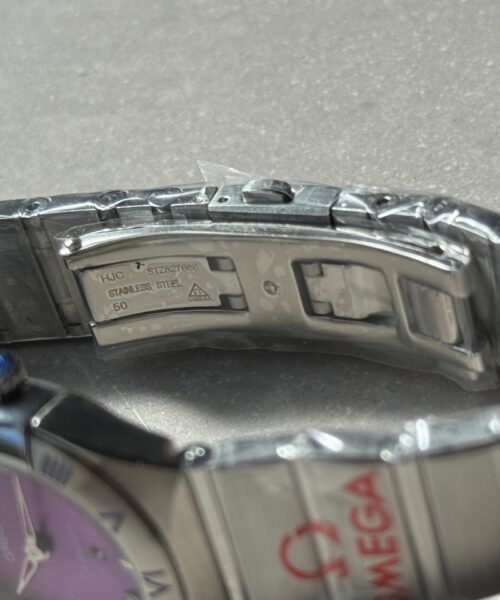 Constellation Ladies 28mm SS Purple Dial Diamonds Markers on SS Bracelet ETA Quartz - Image 11