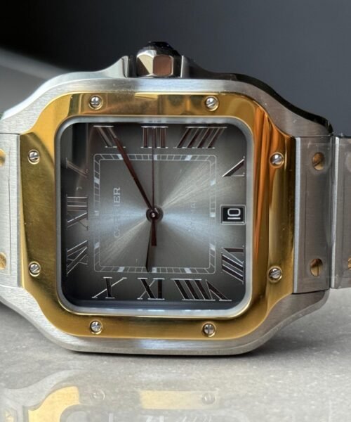 Santos 40mm SS/YG BVF 1:1 Best Edition Gray Dial on SS/YG SmartLinks Bracelet MIYOTA 9019 - Image 6
