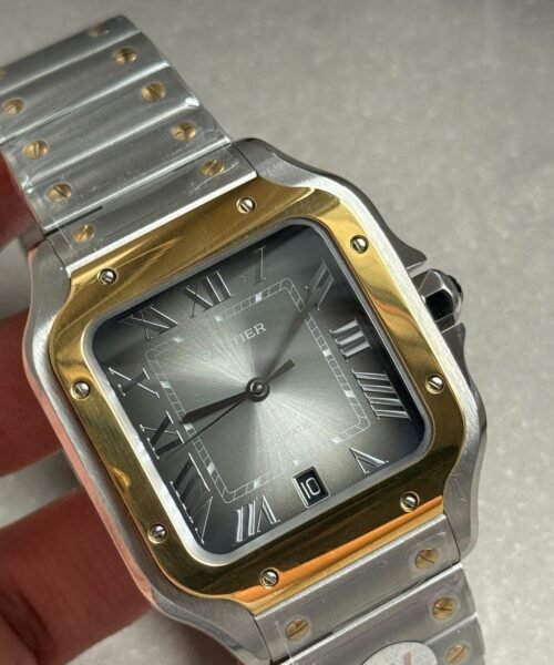 Santos 40mm SS/YG BVF 1:1 Best Edition Gray Dial on SS/YG SmartLinks Bracelet MIYOTA 9019 - Image 5