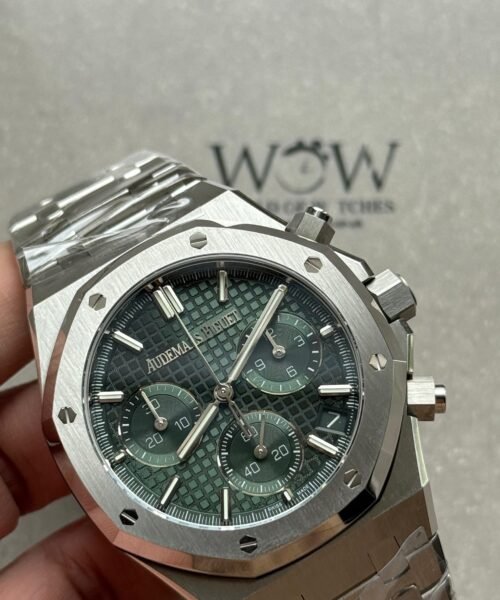 Royal Oak Chrono 26240 SS DDF 1:1 Best Edition Green Dial on SS Bracelet DD4401 - Image 4