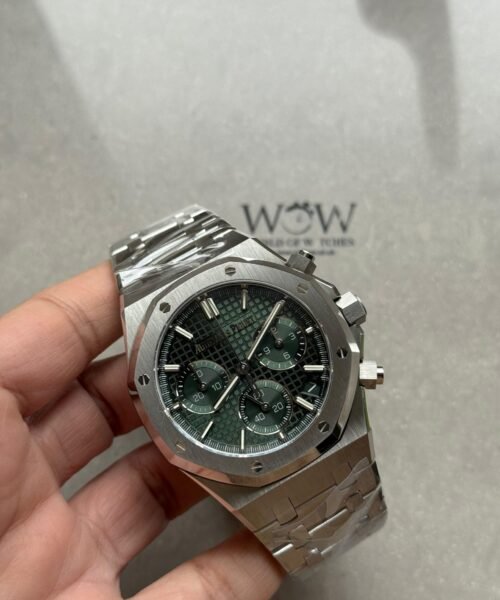 Royal Oak Chrono 26240 SS DDF 1:1 Best Edition Green Dial on SS Bracelet DD4401 - Image 4