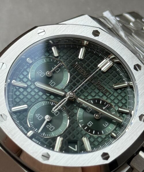 Royal Oak Chrono 26240 SS DDF 1:1 Best Edition Green Dial on SS Bracelet DD4401 - Image 2