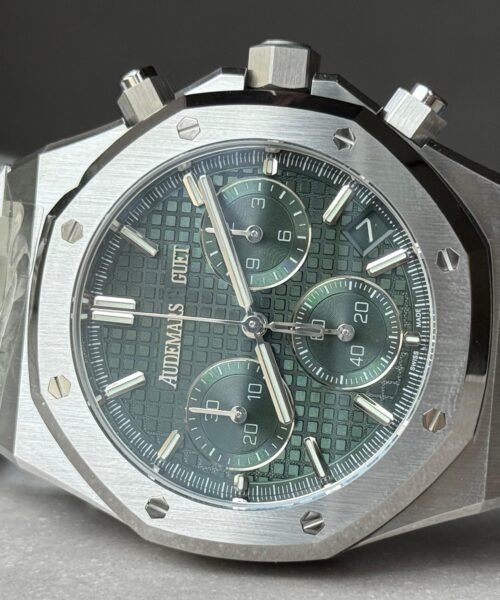 Royal Oak Chrono 26240 SS DDF 1:1 Best Edition Green Dial on SS Bracelet DD4401 - Image 6