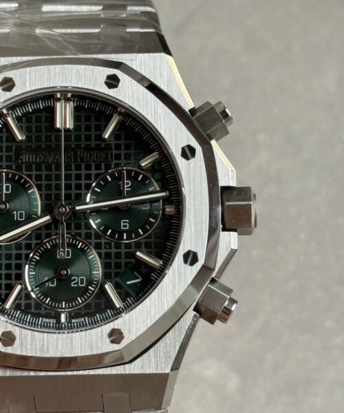 Royal Oak Chrono 26240 SS DDF 1:1 Best Edition Green Dial on SS Bracelet DD4401 - Image 7