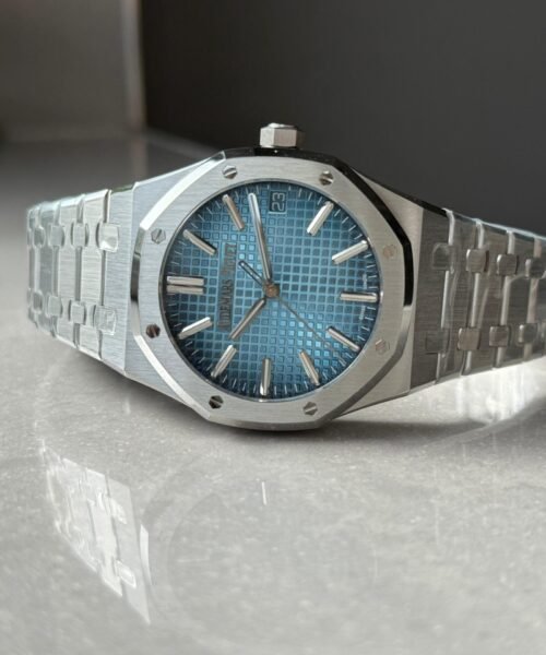 Royal Oak 41mm 15510 BC SS ZF Best Edition Ice Blue Textured Dial on SS Bracelet SA4302 V3 - Image 5