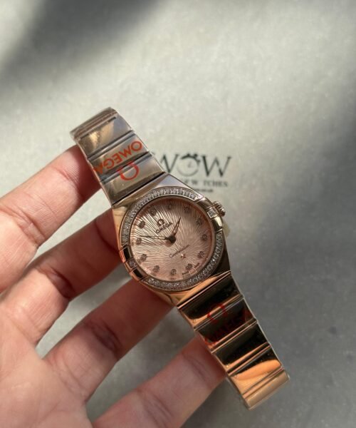 Constellation Ladies 28mm RG Patterned Dial Diamonds Markers on RG/SS Bracelet ETA Quartz - Image 8
