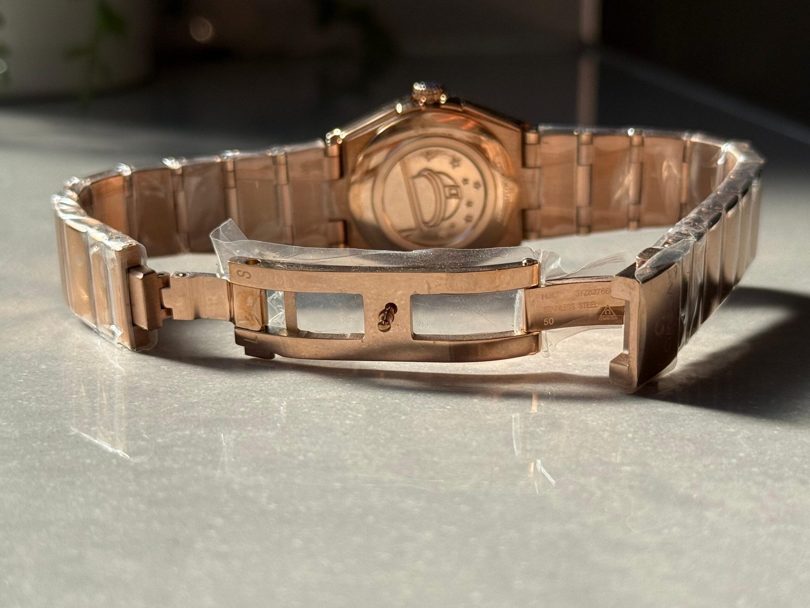 Constellation Ladies 28mm RG Patterned Dial Diamonds Markers on RG/SS Bracelet ETA Quartz - Image 10