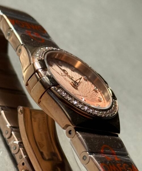 Constellation Ladies 28mm RG Patterned Dial Diamonds Markers on RG/SS Bracelet ETA Quartz - Image 7