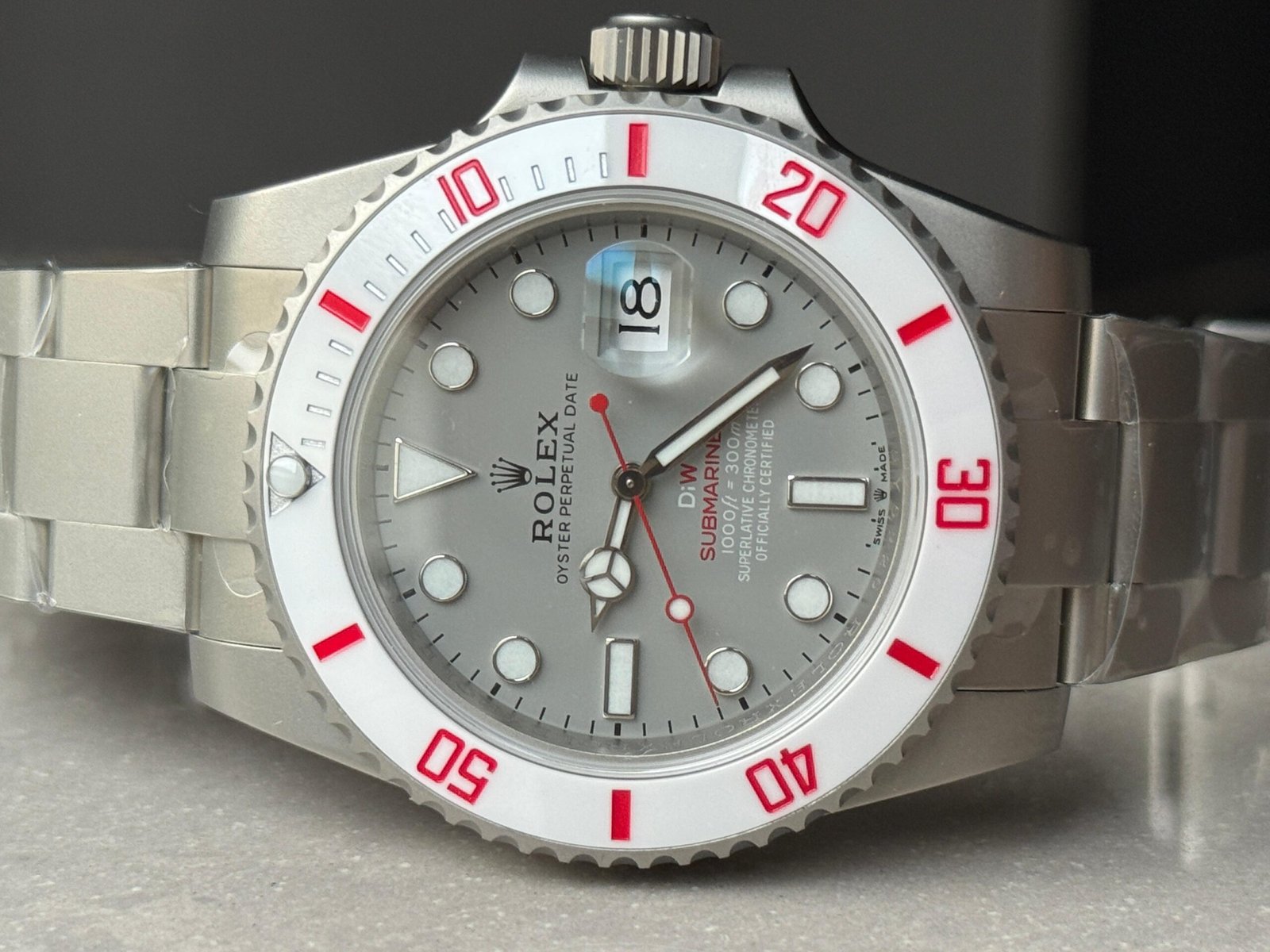 Submariner DIW Sandblasted VSF 1:1 Best Edition Grey Dial on SS Bracelet VS3135 - Image 5