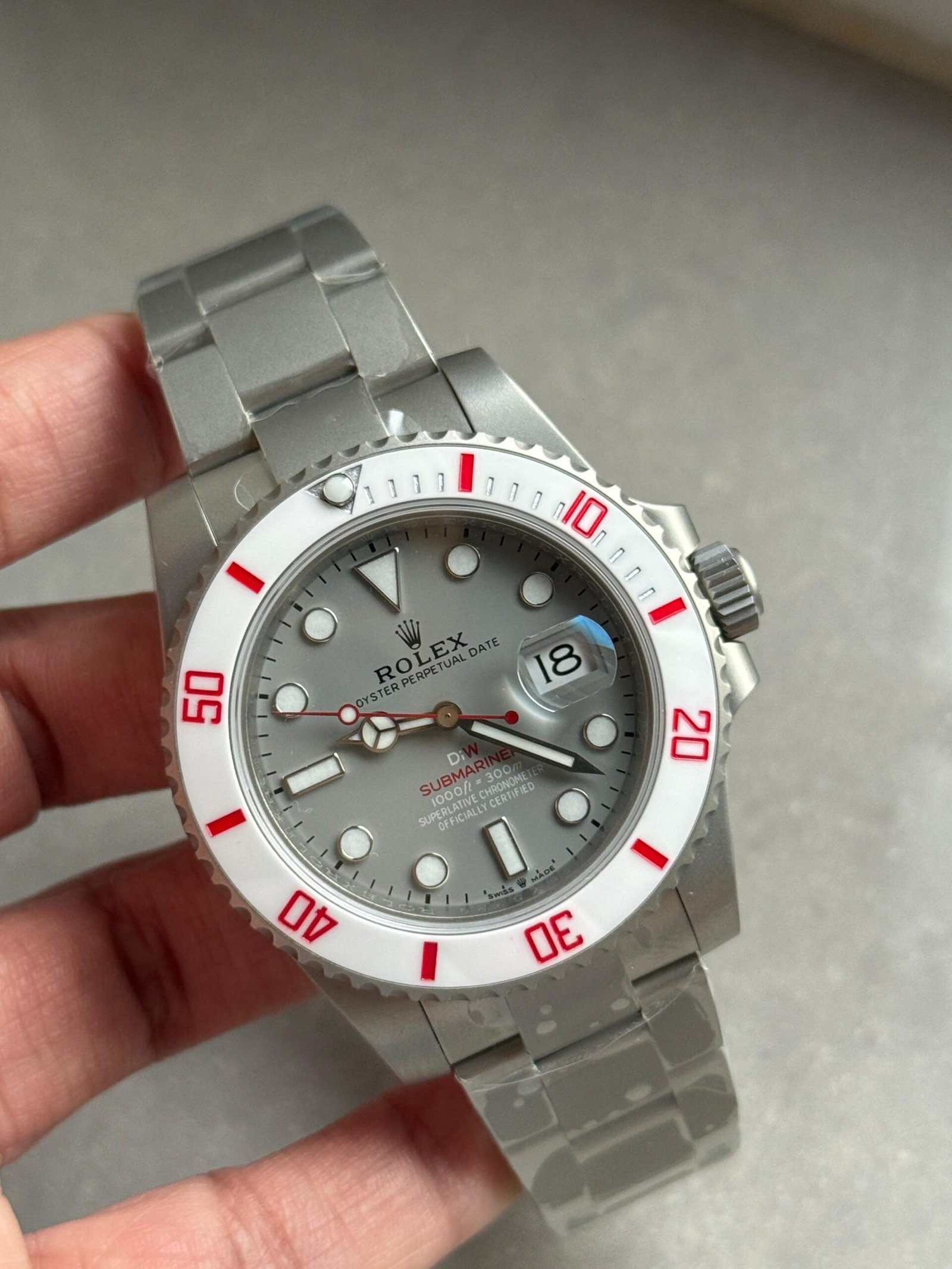 Submariner DIW Sandblasted VSF 1:1 Best Edition Grey Dial on SS Bracelet VS3135 - Image 2