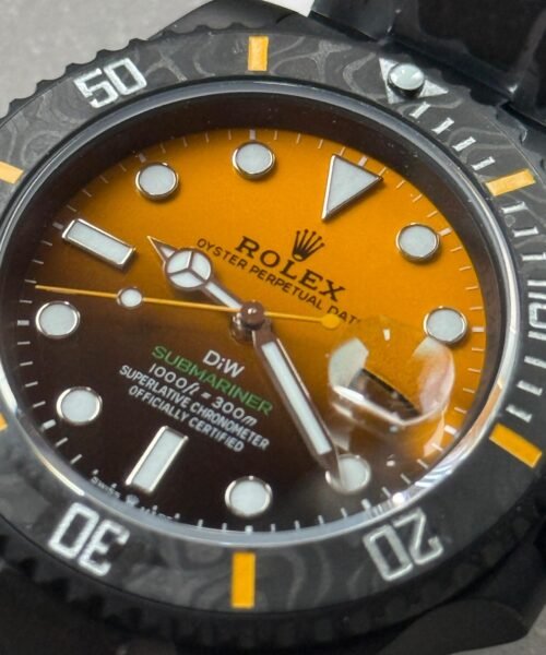 Submariner DIW DLC VSF 1:1 Best Edition Black/Orange Dial on DLC Bracelet VS3135 - Image 7