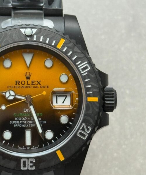 Submariner DIW DLC VSF 1:1 Best Edition Black/Orange Dial on DLC Bracelet VS3135 - Image 8