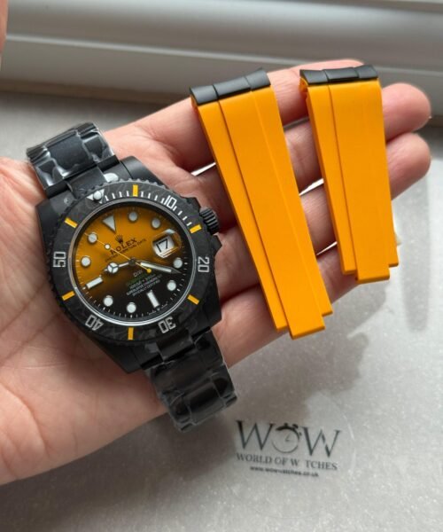 Submariner DIW DLC VSF 1:1 Best Edition Black/Orange Dial on DLC Bracelet VS3135 - Image 3