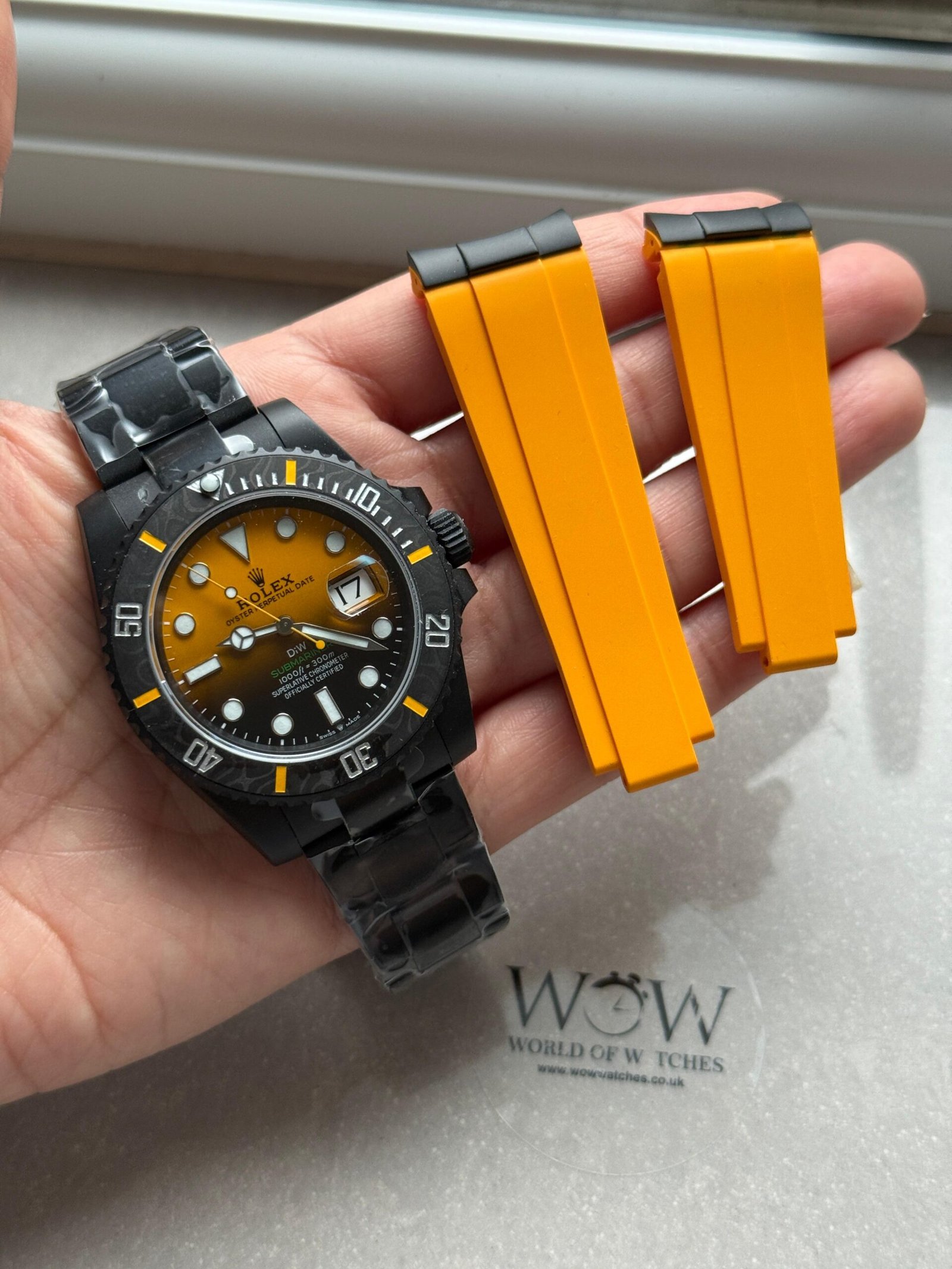 Submariner DIW DLC VSF 1:1 Best Edition Black/Orange Dial on DLC Bracelet VS3135 - Image 3