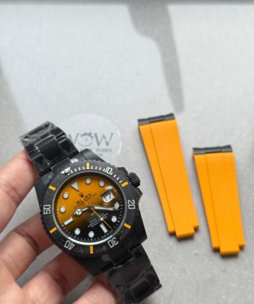 Submariner DIW DLC VSF 1:1 Best Edition Black/Orange Dial on DLC Bracelet VS3135 - Image 2
