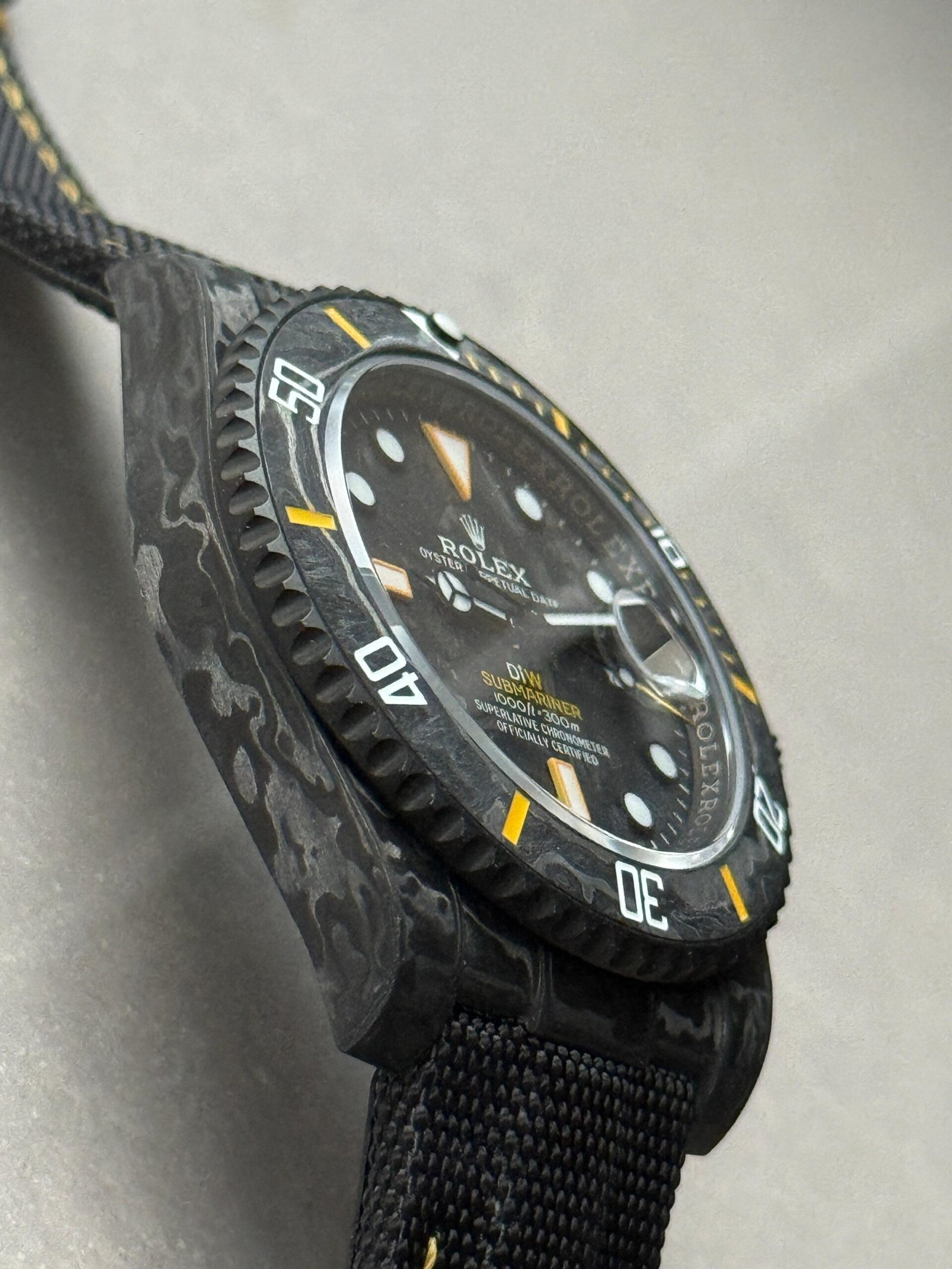 Submariner DIW Carbon VSF Best Edition Black/Yellow Dial on Black Nylon Strap VS3135 - Image 11