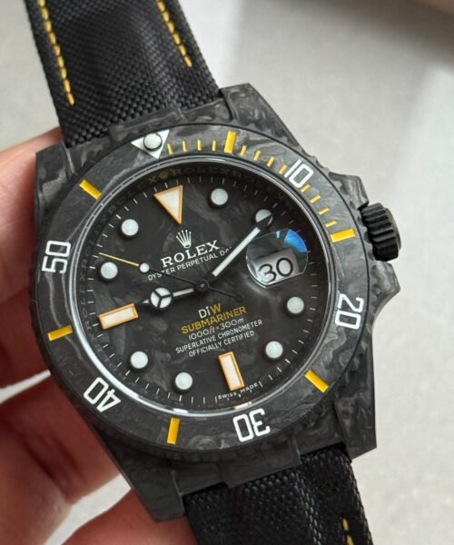 Submariner DIW Carbon VSF Best Edition Black/Yellow Dial on Black Nylon Strap VS3135 - Image 2