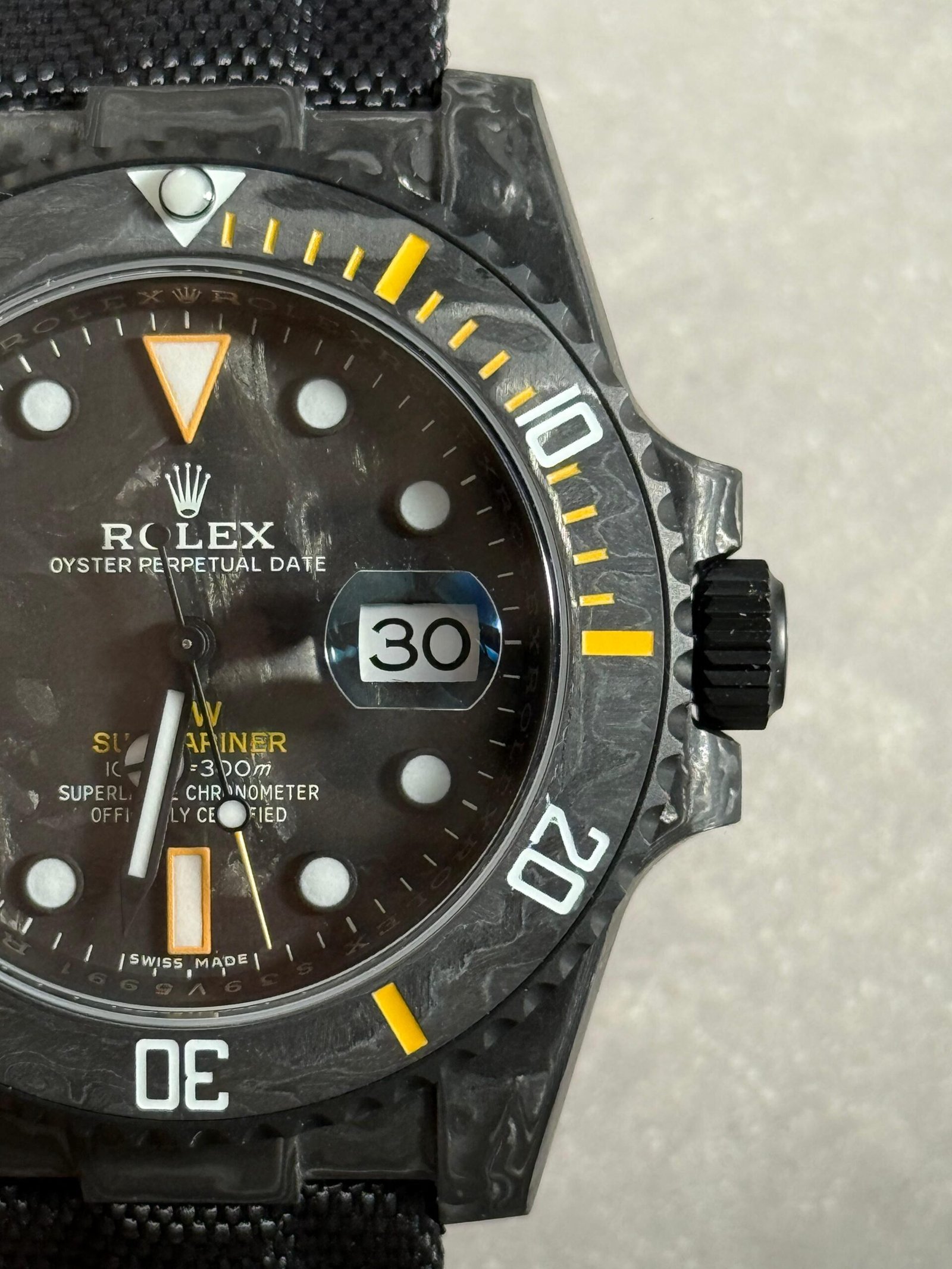 Submariner DIW Carbon VSF Best Edition Black/Yellow Dial on Black Nylon Strap VS3135 - Image 12