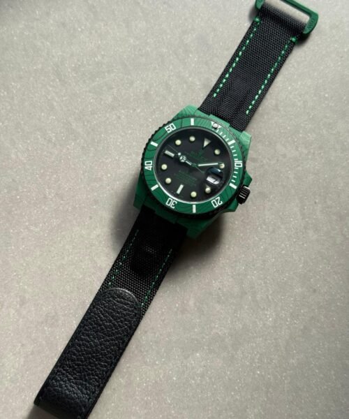 Submariner DIW Green Carbon VSF 1:1 Best Edition Black Dial on Black Nylon Strap VS3135 - Image 14