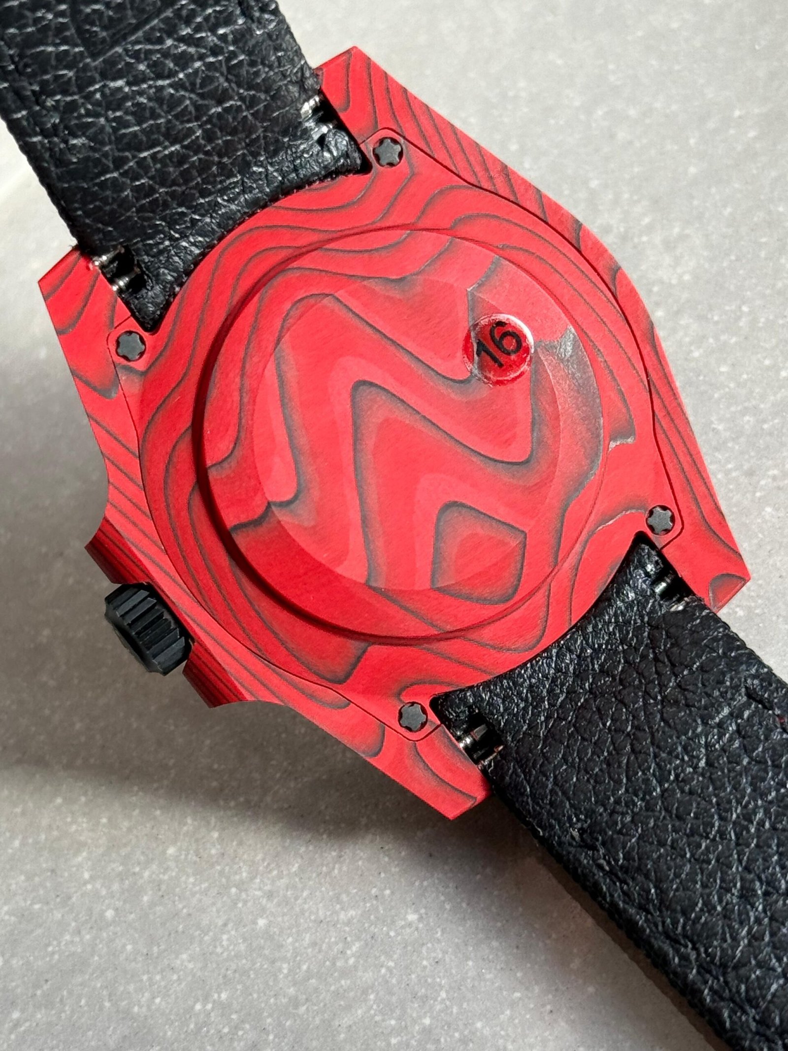 Submariner DIW Red Carbon VSF 1:1 Best Edition Black Dial on Black Nylon Strap VS3135 - Image 14