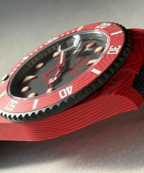 Submariner DIW Red Carbon VSF 1:1 Best Edition Black Dial on Black Nylon Strap VS3135 - Image 12