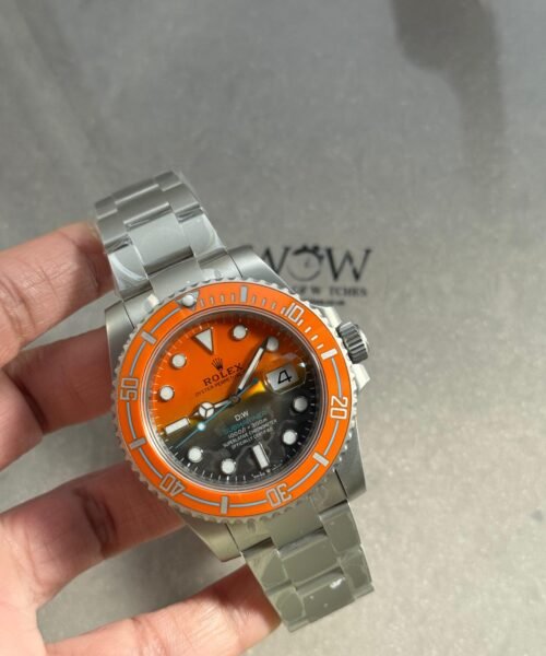 Submariner DIW Sandblasted VSF 1:1 Best Edition Orange Grey Dial on SS Bracelet VS3135 - Image 7
