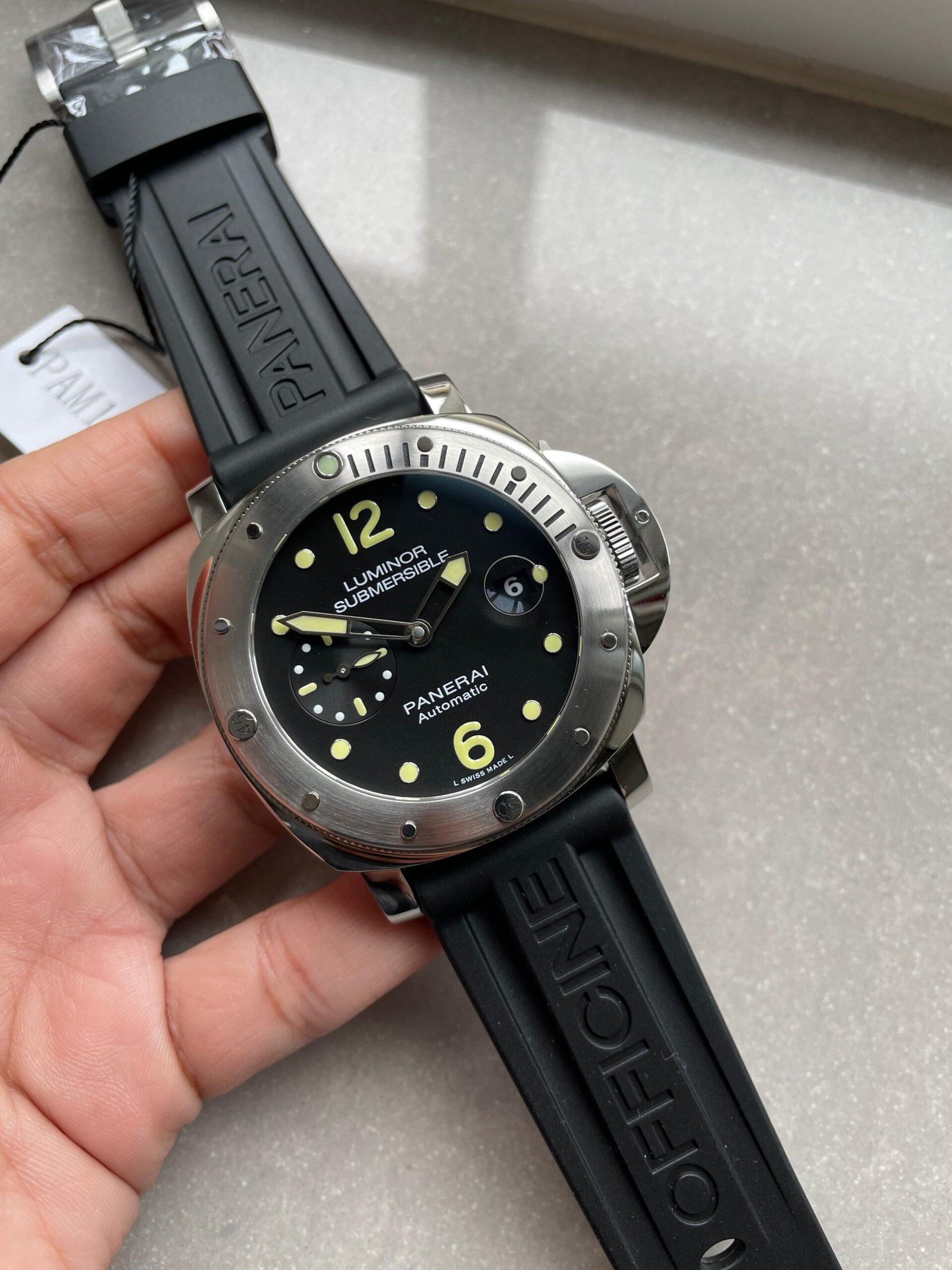 PAM1024 VSF 1:1 Best Edition Black Dial On SS with Black Rubber Strap P.9001 - Image 2
