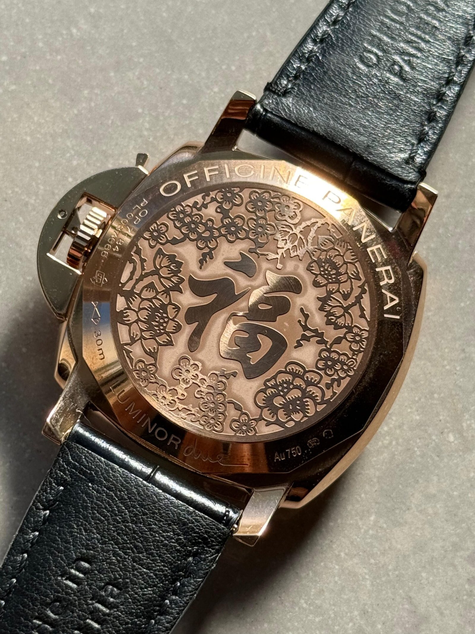 PAM908 Luminor Due VSF Best Edition Black Dial on Black Leather Strap AXXXIV - Image 17