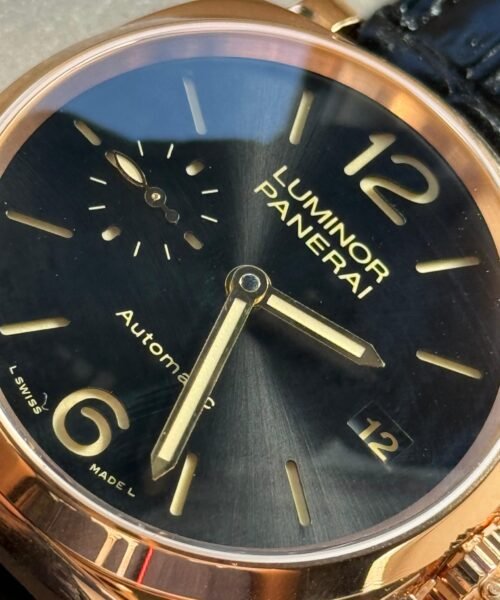 PAM908 Luminor Due VSF Best Edition Black Dial on Black Leather Strap AXXXIV - Image 4