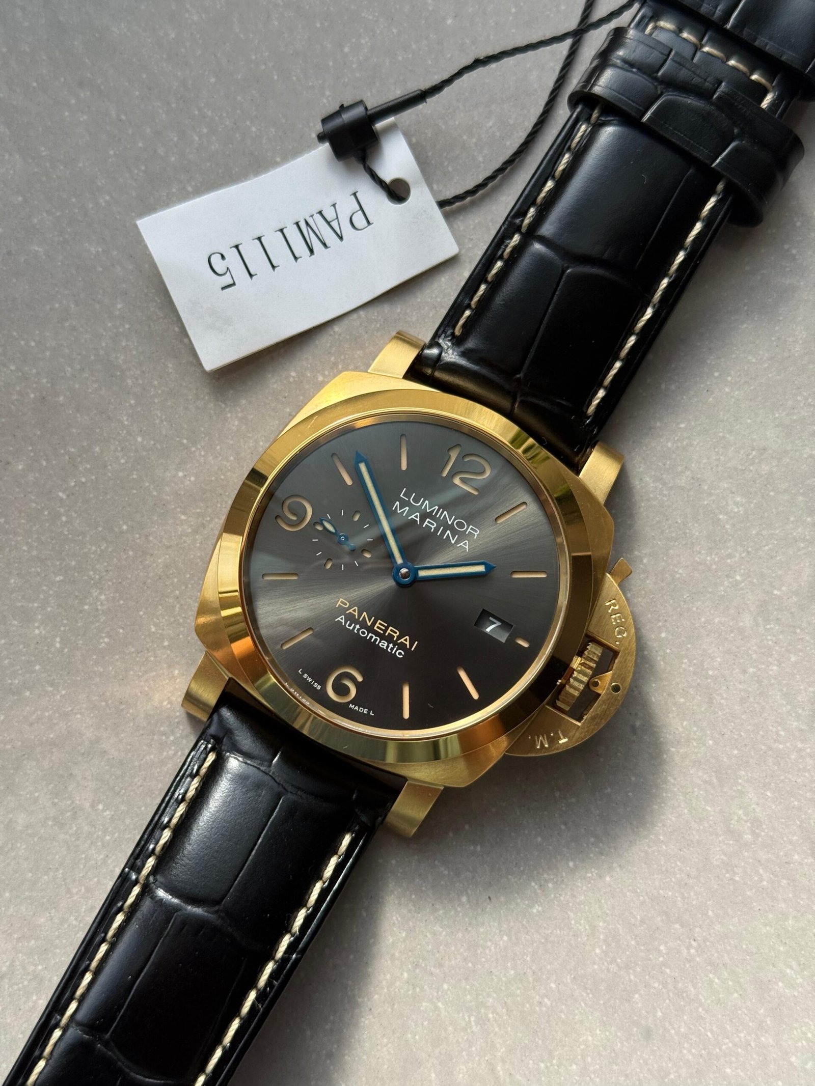 PAM1115 W VSF 1:1 Best Edition Gray Dial on Black Leather Strap P.9010 - Image 8