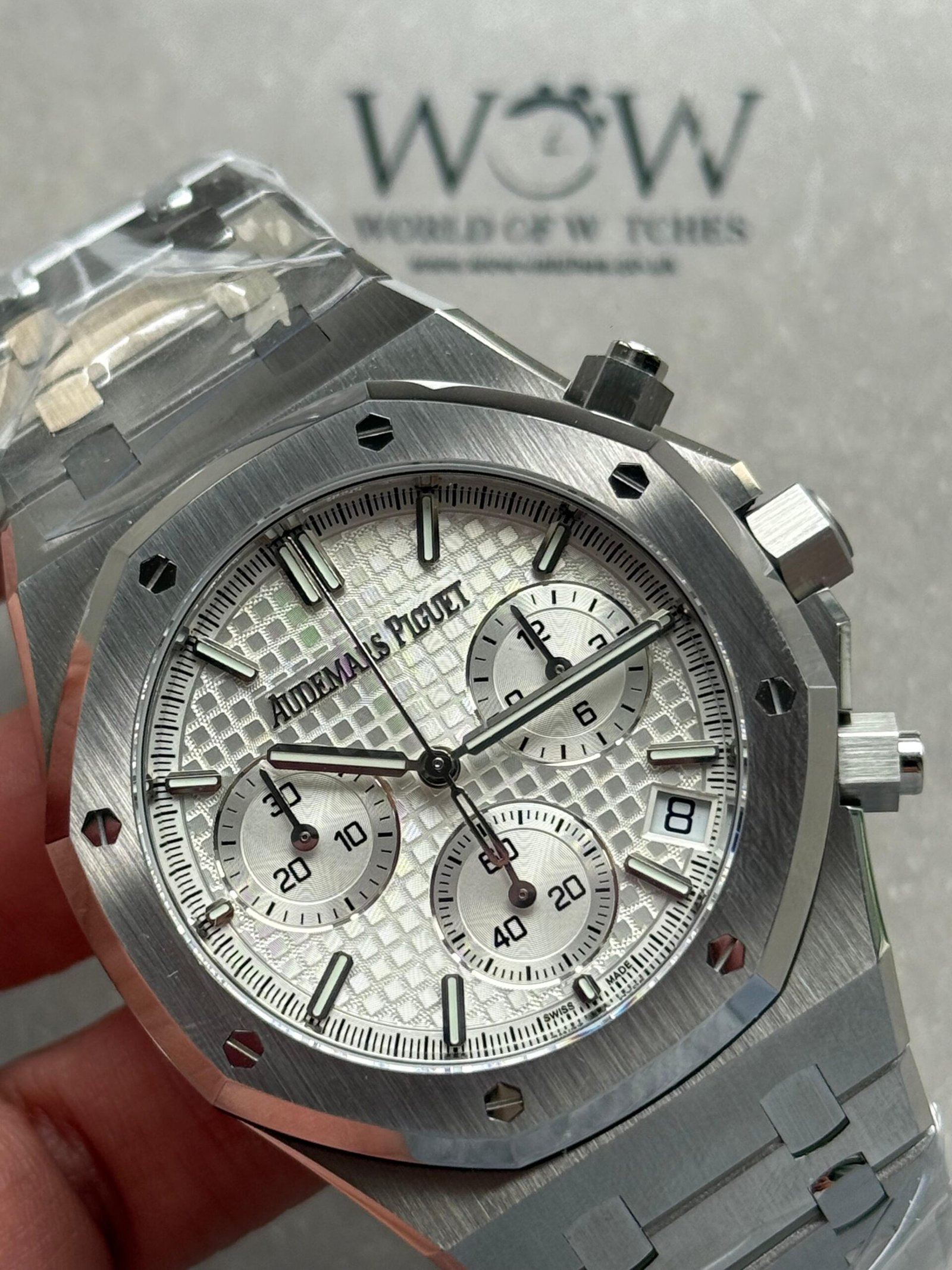 Royal Oak Chrono 26240 SS DDF 1:1 Best Edition silver Dial on SS Bracelet DD4401 - Image 7