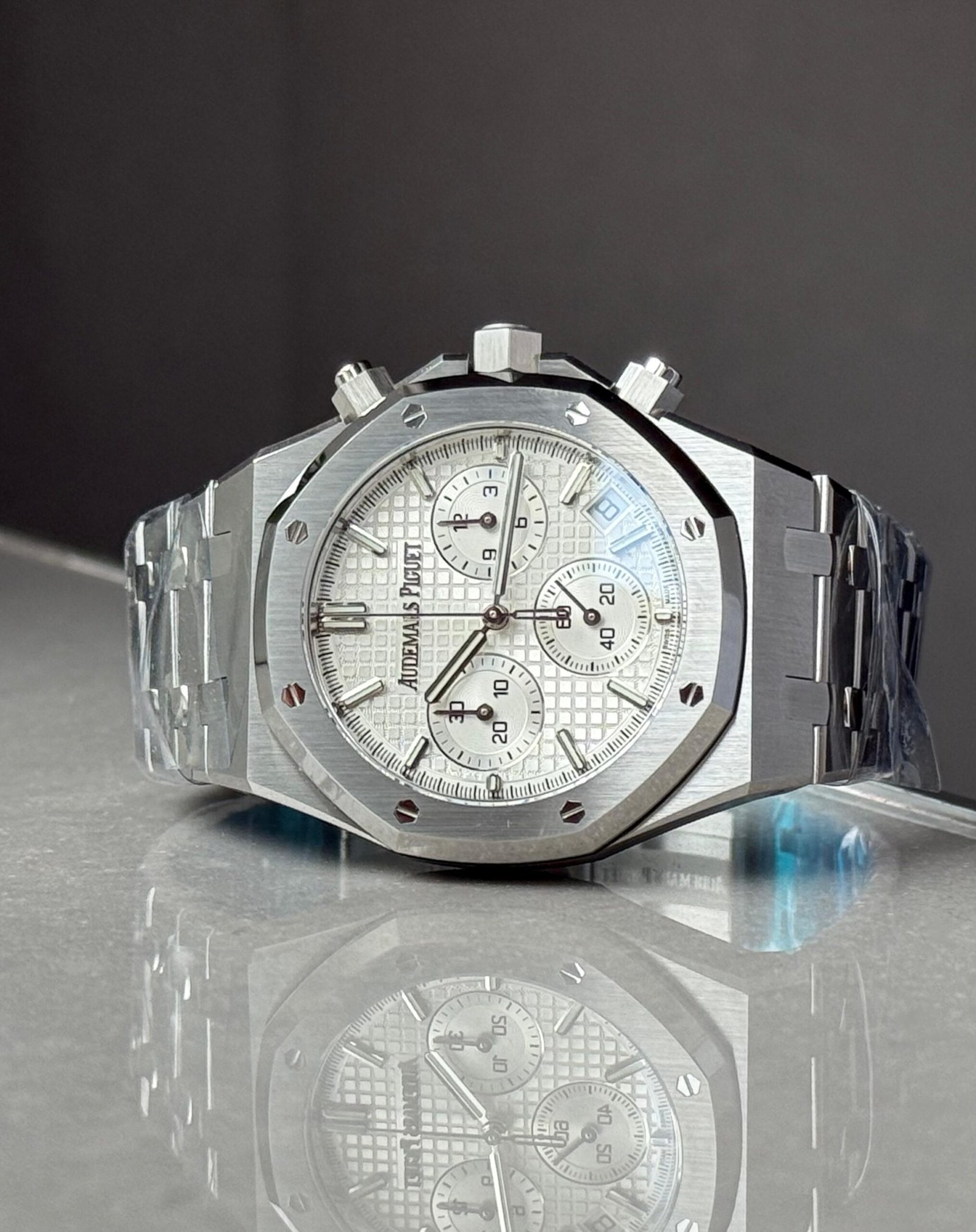 Royal Oak Chrono 26240 SS DDF 1:1 Best Edition silver Dial on SS Bracelet DD4401 - Image 6