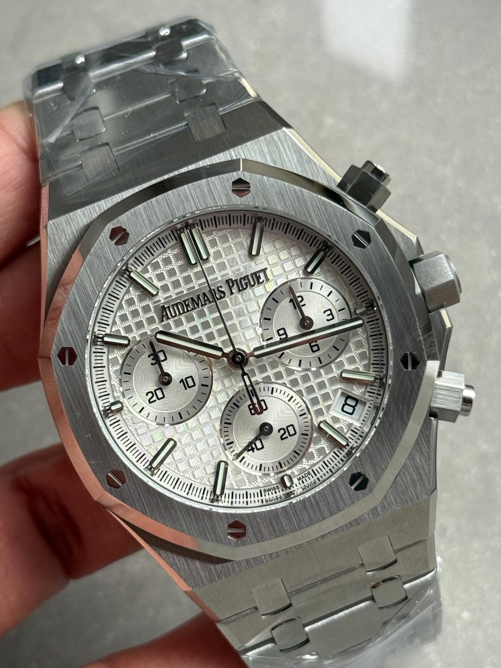 Royal Oak Chrono 26240 SS DDF 1:1 Best Edition silver Dial on SS Bracelet DD4401 - Image 3