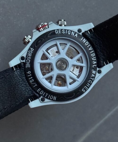 Daytona DIW Porsche 911 S/T White Carbon SOp NIC 1:1 Best Edition Blue Dial on Black Nylon Strap SA4130 - Image 14