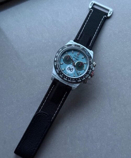Daytona DIW Porsche 911 S/T White Carbon SOp NIC 1:1 Best Edition Blue Dial on Black Nylon Strap SA4130 - Image 3