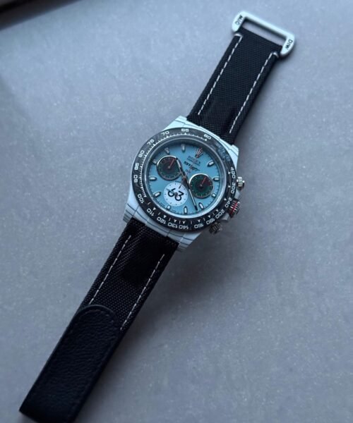 Daytona DIW Porsche 911 S/T White Carbon SOp NIC 1:1 Best Edition Blue Dial on Black Nylon Strap SA4130 - Image 10