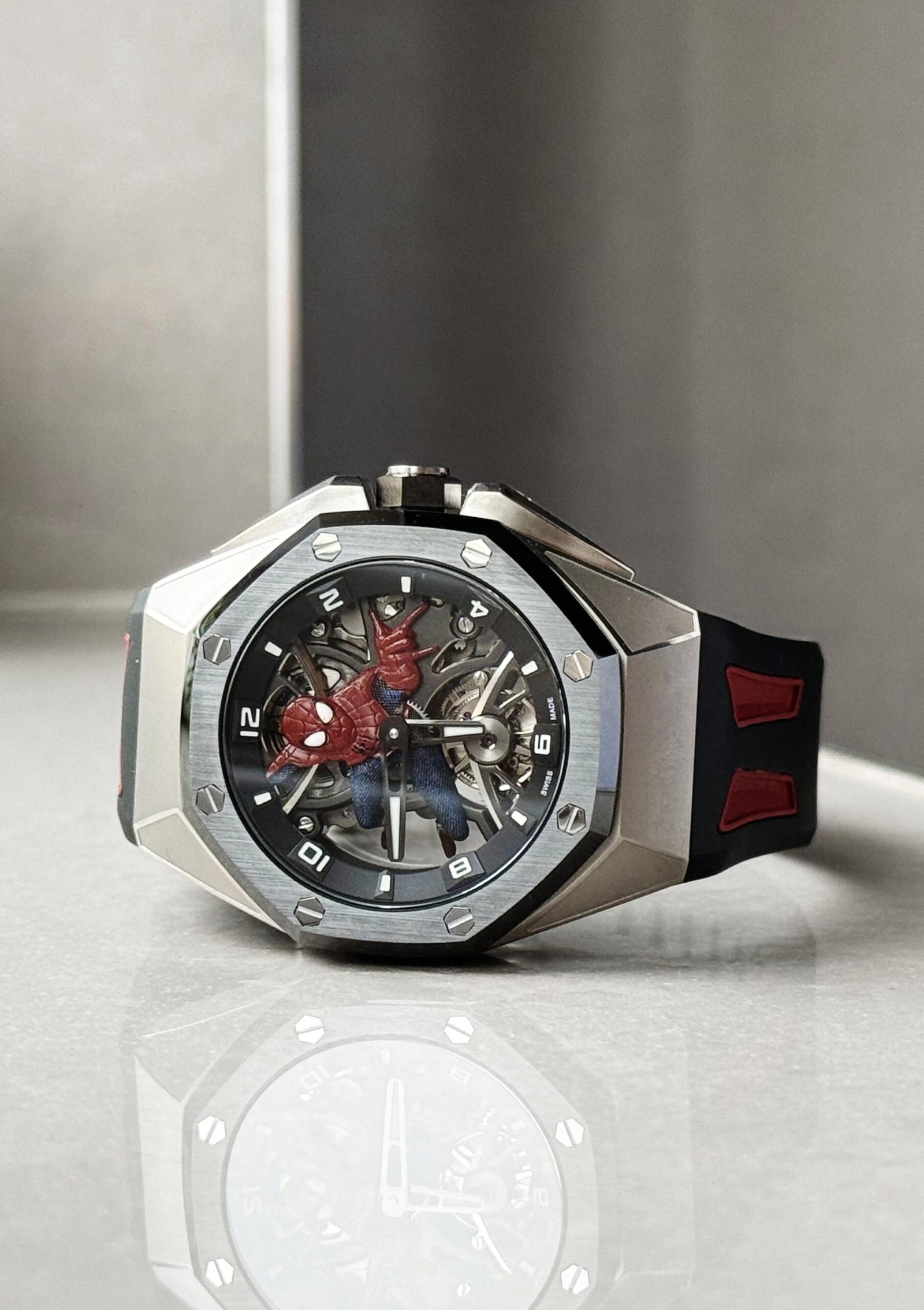 Royal Oak Concept Tourbillon “Spider-Man” QPF Best Edition on Rubber Strap - Image 3