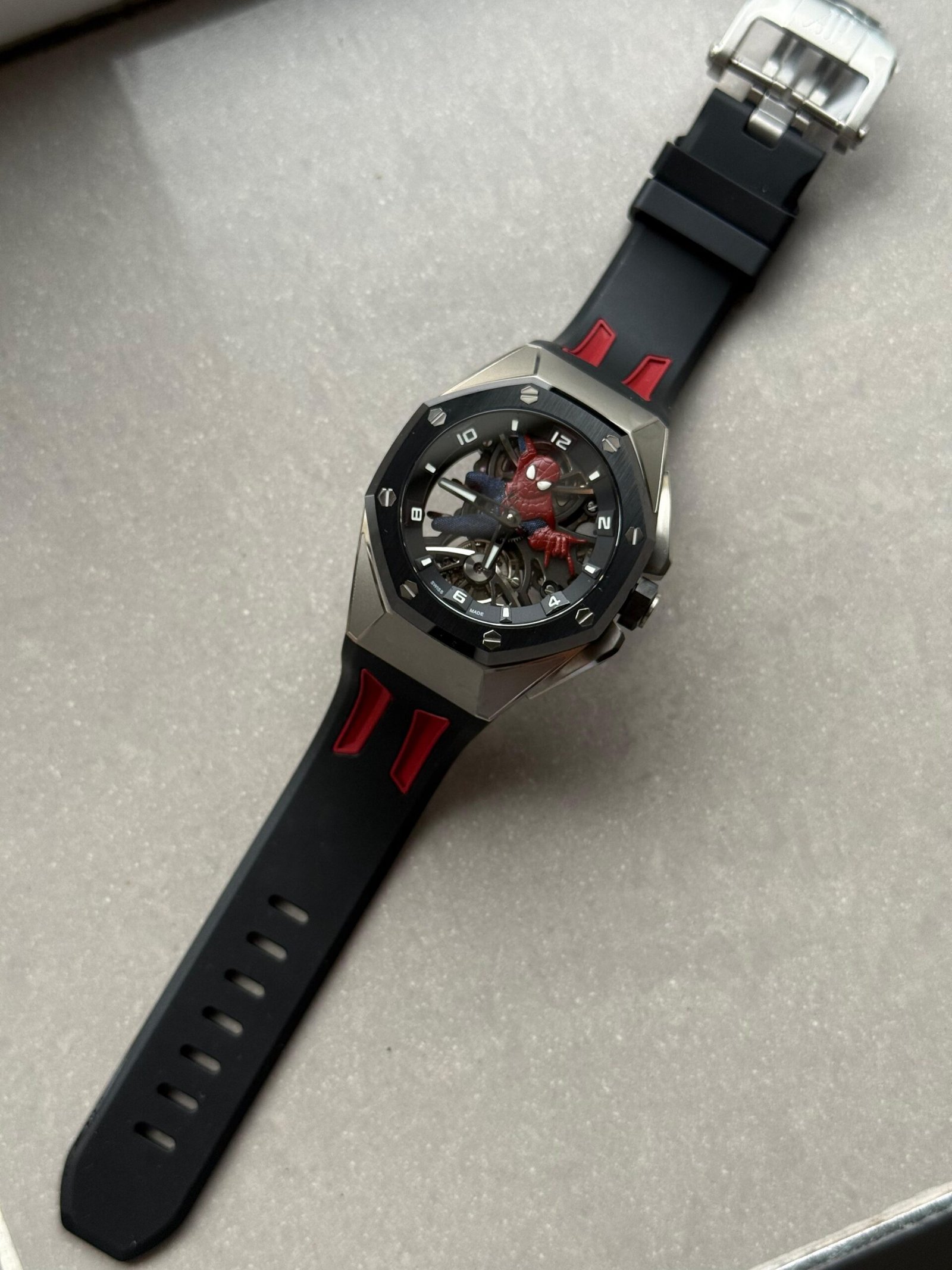 Royal Oak Concept Tourbillon “Spider-Man” QPF Best Edition on Rubber Strap - Image 12
