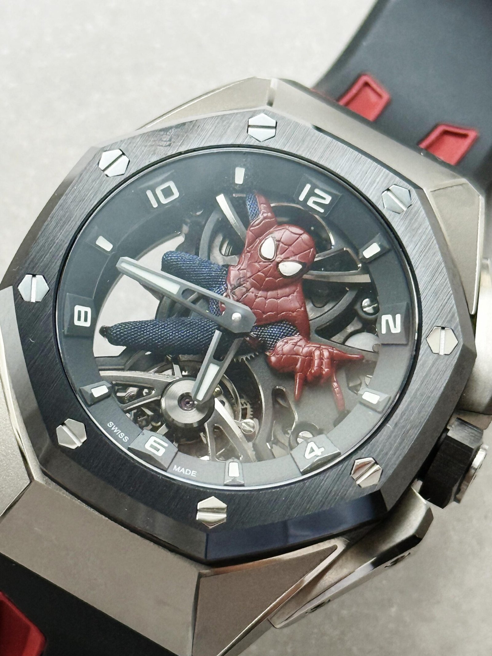 Royal Oak Concept Tourbillon “Spider-Man” QPF Best Edition on Rubber Strap - Image 4