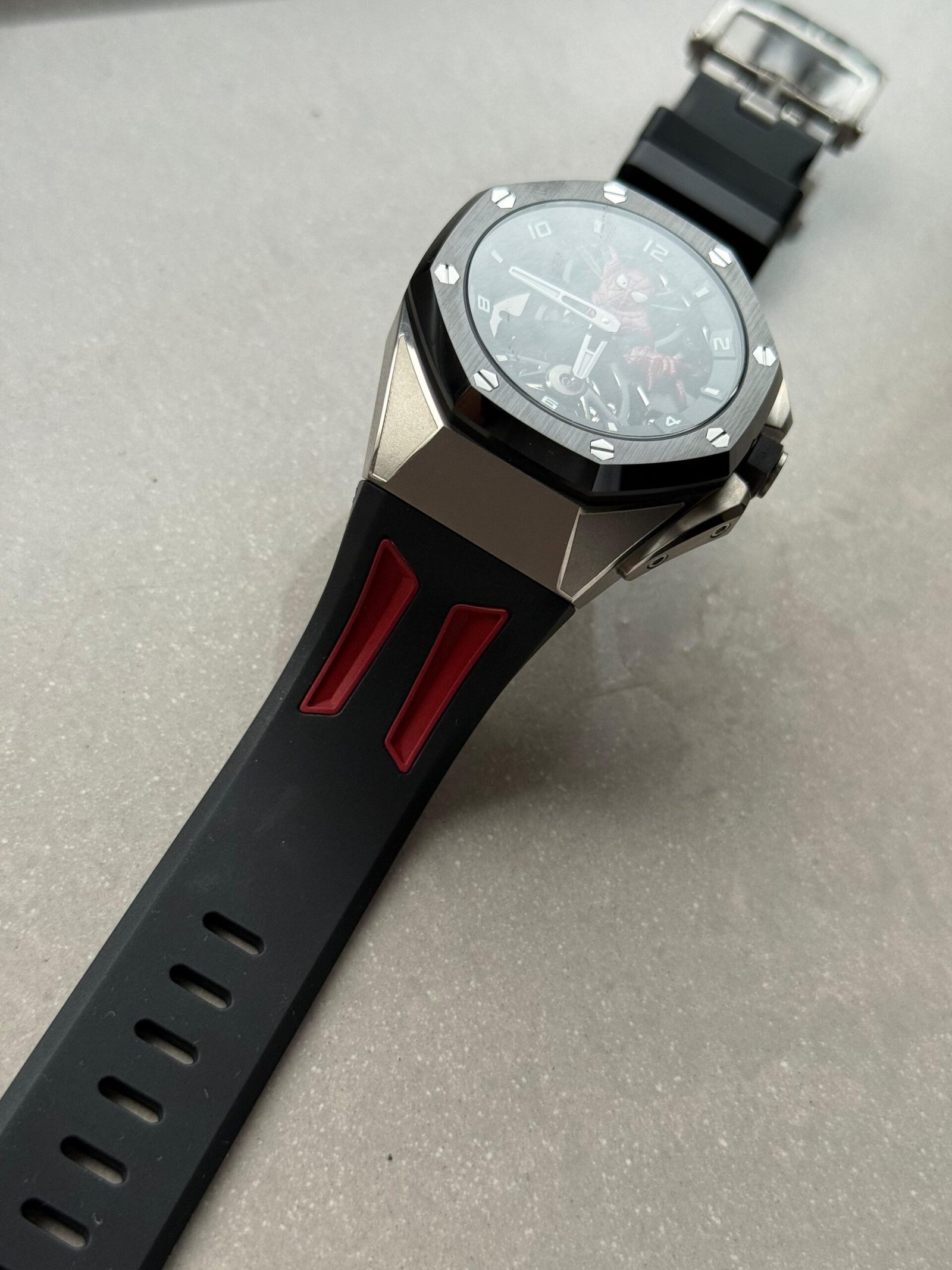 Royal Oak Concept Tourbillon “Spider-Man” QPF Best Edition on Rubber Strap - Image 17