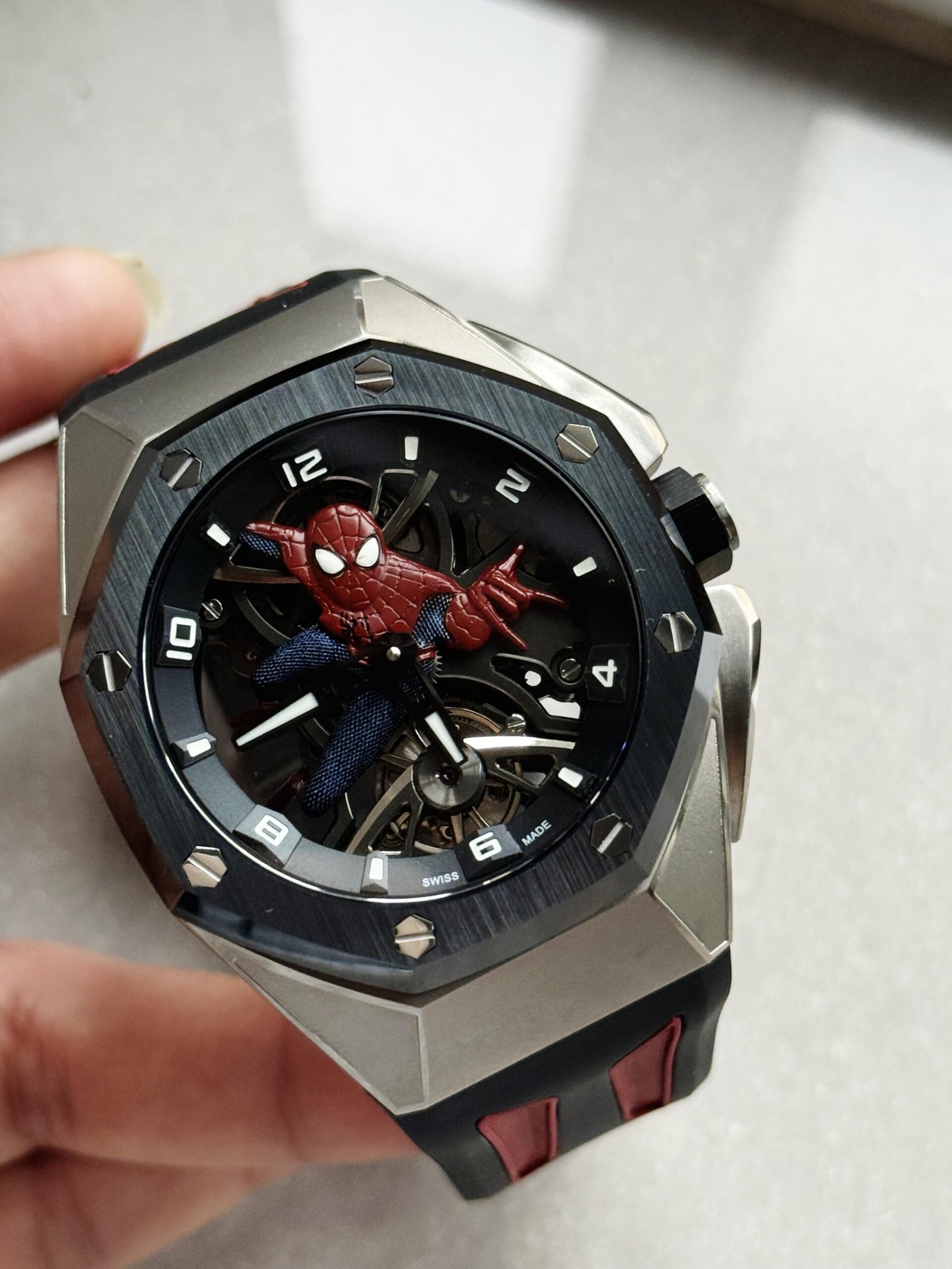 Royal Oak Concept Tourbillon “Spider-Man” QPF Best Edition on Rubber Strap - Image 7