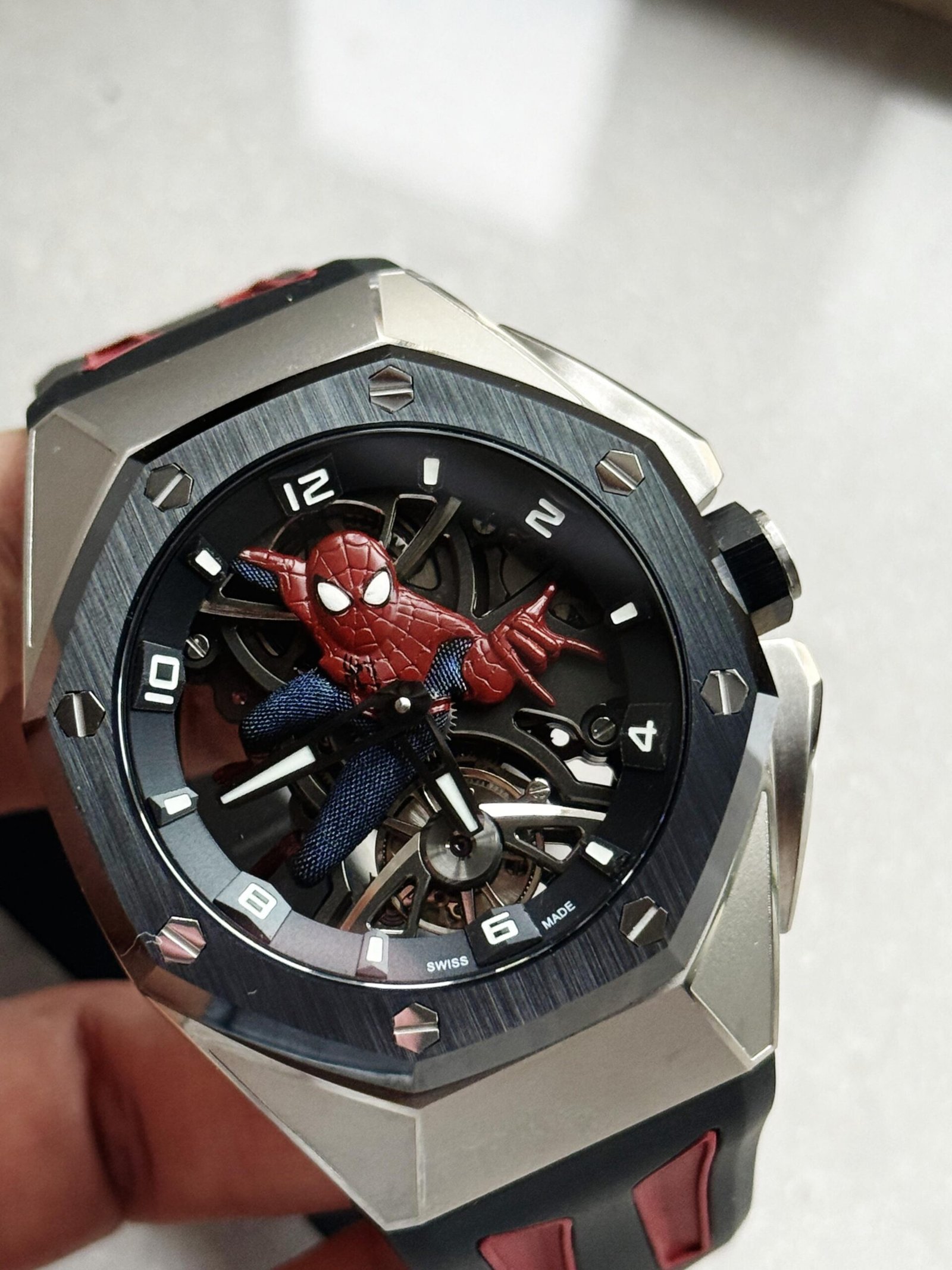 Royal Oak Concept Tourbillon “Spider-Man” QPF Best Edition on Rubber Strap - Image 8